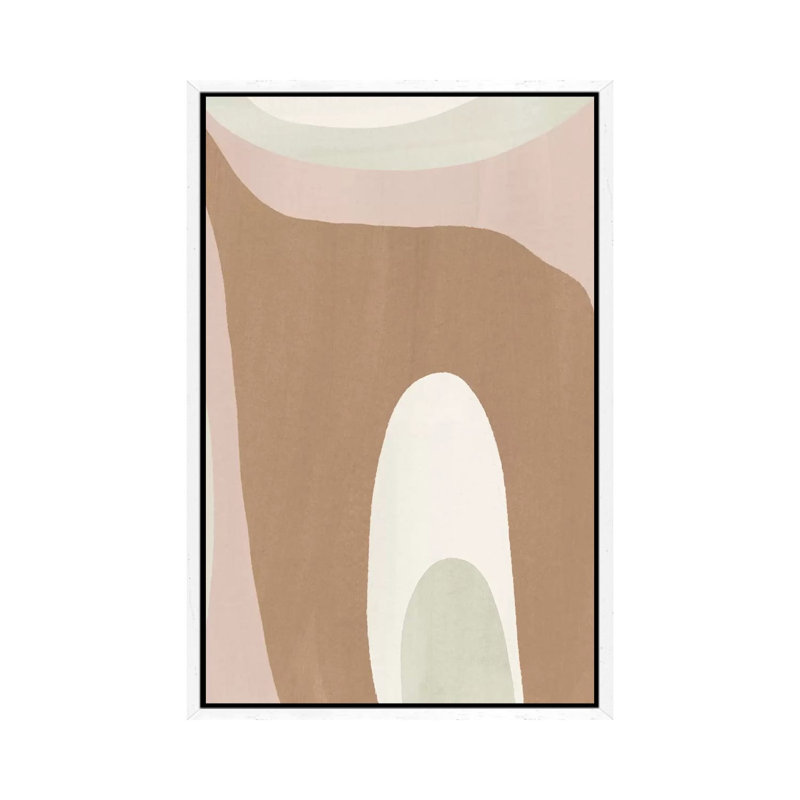 Elegant Abstraction VIII by Nadia Hassan - Painting on Canvas, 66.04 cm H x 45.72 cm W, White Framed