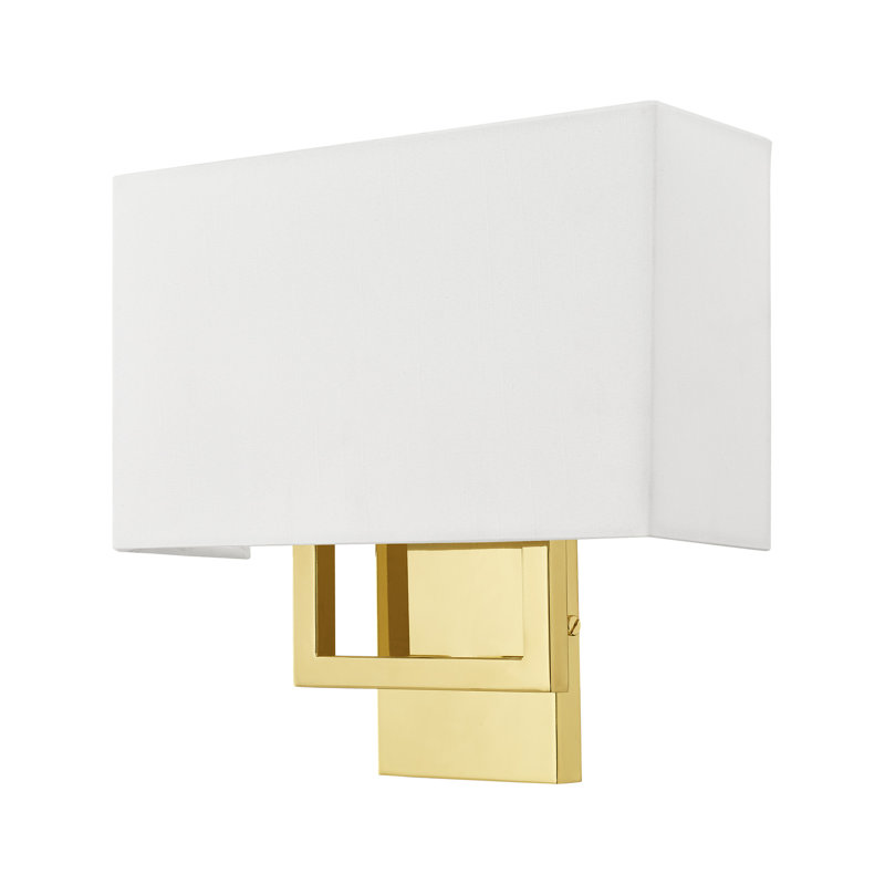 Plafonnier encastré à intensité variable à 2 lumières Willow, H 11,75 po x l 13 po x p 3,88 po, Laiton poli