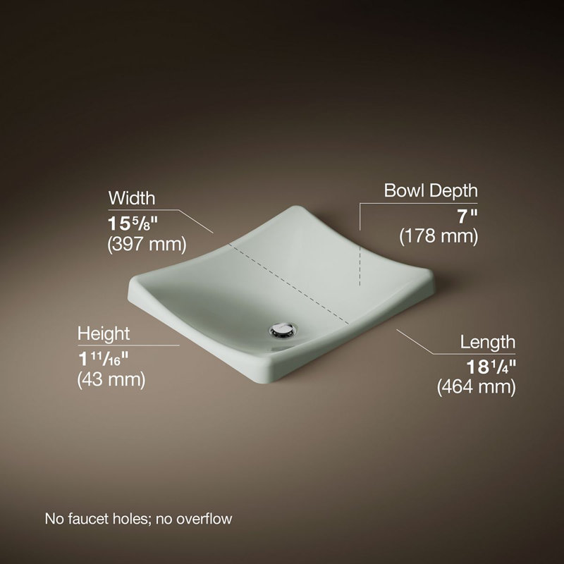 DemiLav Metal Specialty Vessel Bathroom Sink, Sea Salt