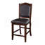 Chaise de salle à manger en similicuir brun foncé