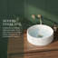 Lavabo de salle de bain vasque rond en céramique blanche de 16 pouces petit au-dessus du comptoir pour meuble-lavabo