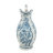 Decorative Porcelain Pitcher with Floral Patterns - 9" x 5" x 10" - Blue /White