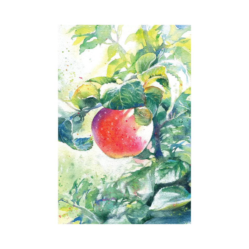 The Apple 1 Piece Wrapped Canvas Painting, 66.04 cm H x 45.72 cm W x 1.91 cm D