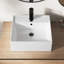 Turner 410mm x 410mm Square Ceramic Wall Hung Bathroom Sink Basin with Overflow