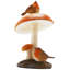  Resin Robin & Mushroom Figurine