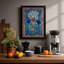 Iris in Blue Botanical - Framed Print-1738066256-1738066606