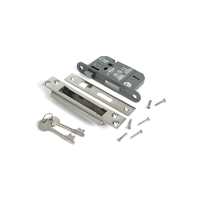 Lever BS Sash Lock, Polished Chrome