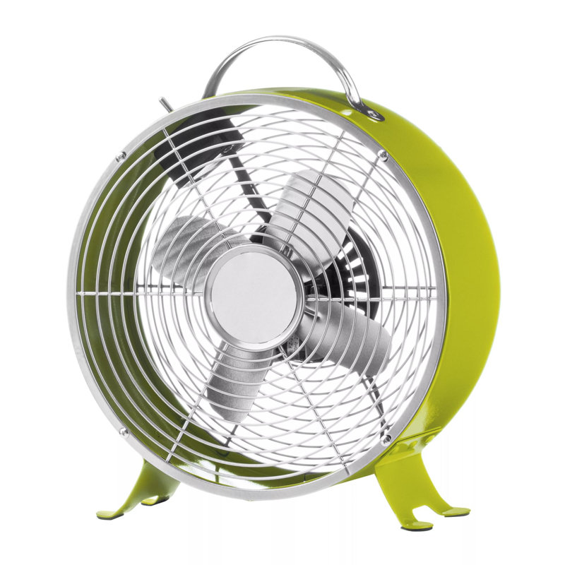 Retro Table Fan, Lime Green