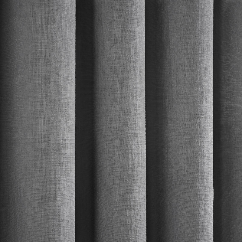 Room Darkening Curtain Pair, Width 229 x Drop 229 cm, Silver