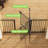 Forshee 30" Tall Baby & Pet Safety Gate for Doorways and Stairways Pressure Mounted Walk-Through Gate Fits 47-54 Inch Openings for Cats and Dogs-1340402356