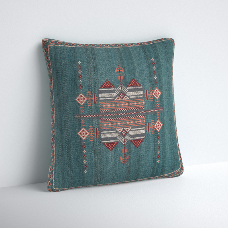Mikes Embroidered Throw Pillow, Polyester/Polyfill