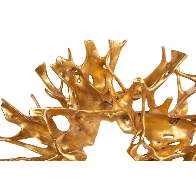 Cast Root Wall Decor, Gold Leaf