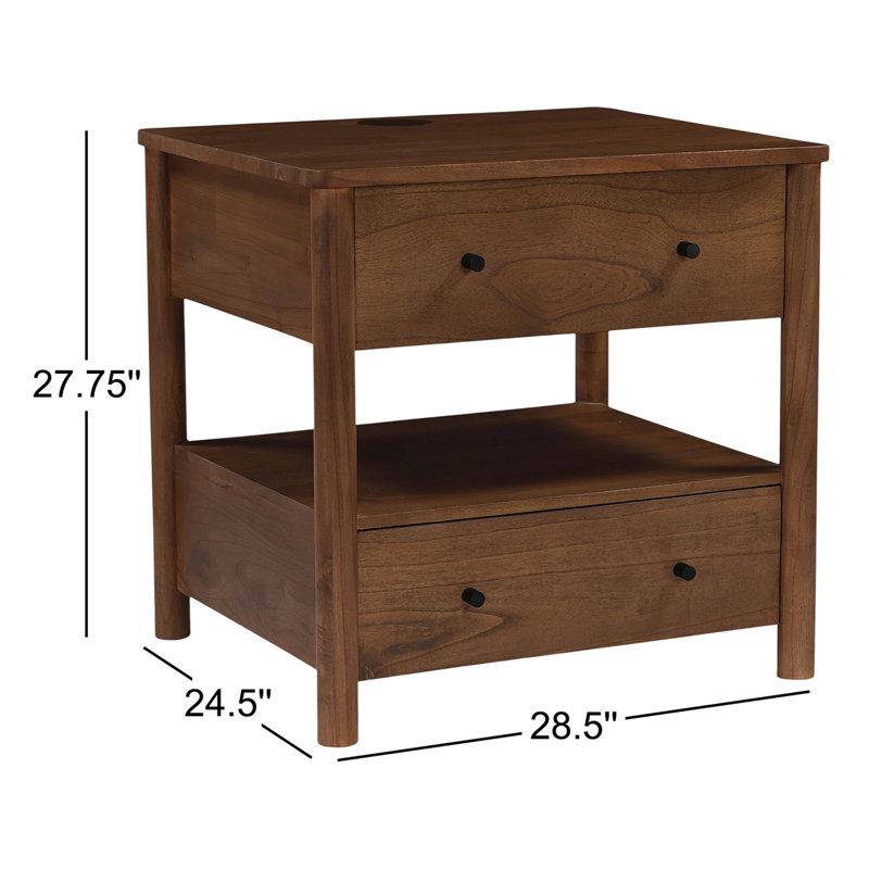 Lottie 28.5'' W Solid Wood Nightstand