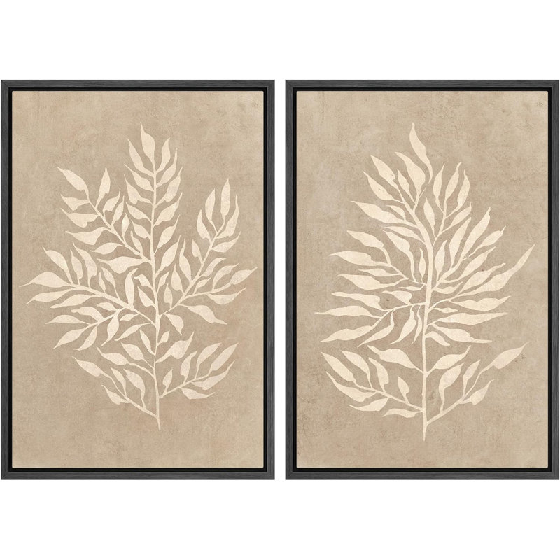 "Aérosol géométrique", 2 pièces sur toile, H 16 po x l 24 po, Cadre noir