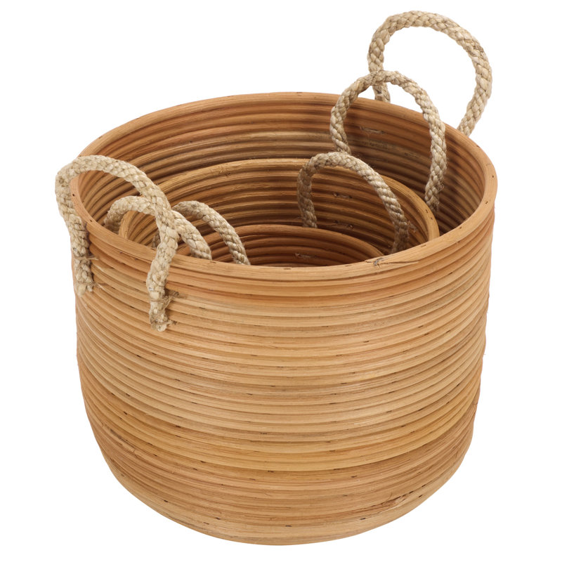 Ensemble de 3 paniers Grenley, Naturel