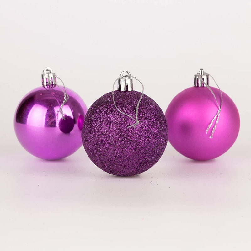 Polyvinyl Chloride (PVC) Ball Ornament, 6cm H x 6cm W x 6cm D, Purple