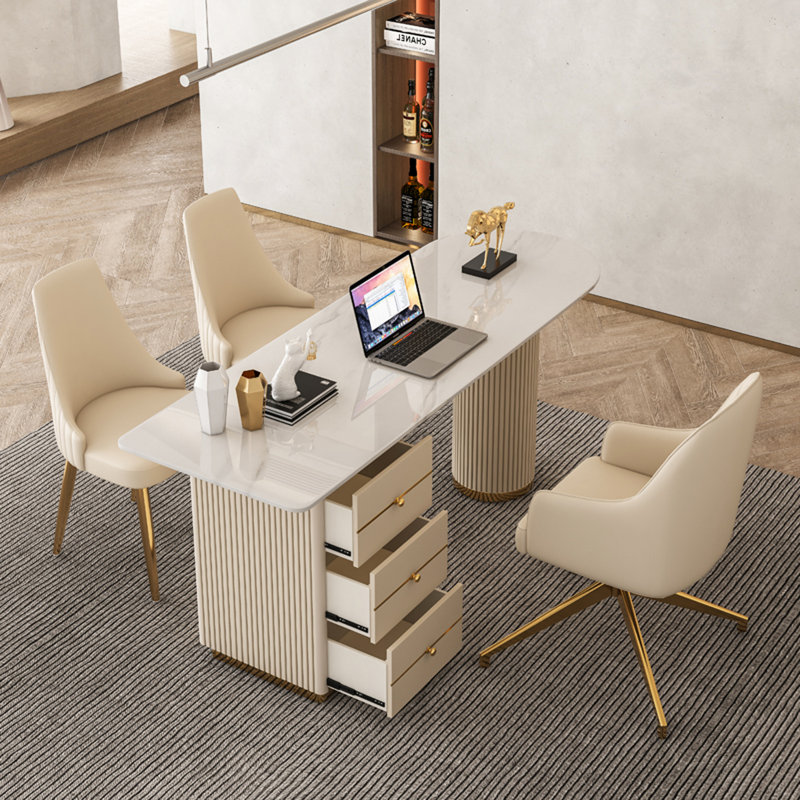 Commode à tiroirs en pierre frittée Light Luxury, H 29,53 po x l 70,87 po x P 27,56 po