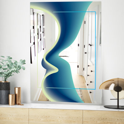 Miroir mural sans cadre Nebulous Waves 8 Mid-Century
