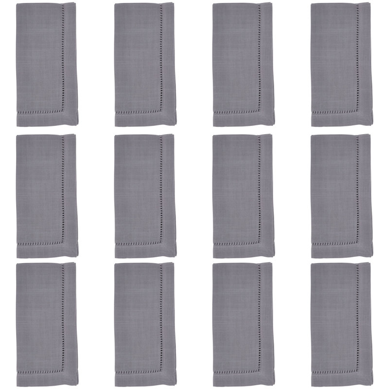 Umana 12 Piece Napkin Set, Slate, 20" x 20"