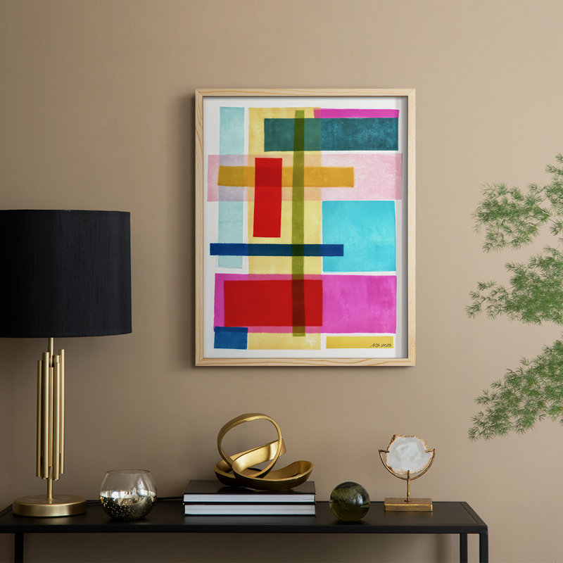 Spectrum I Framed Print - Solid Wood, Natural Framed, 11" H x 9" W