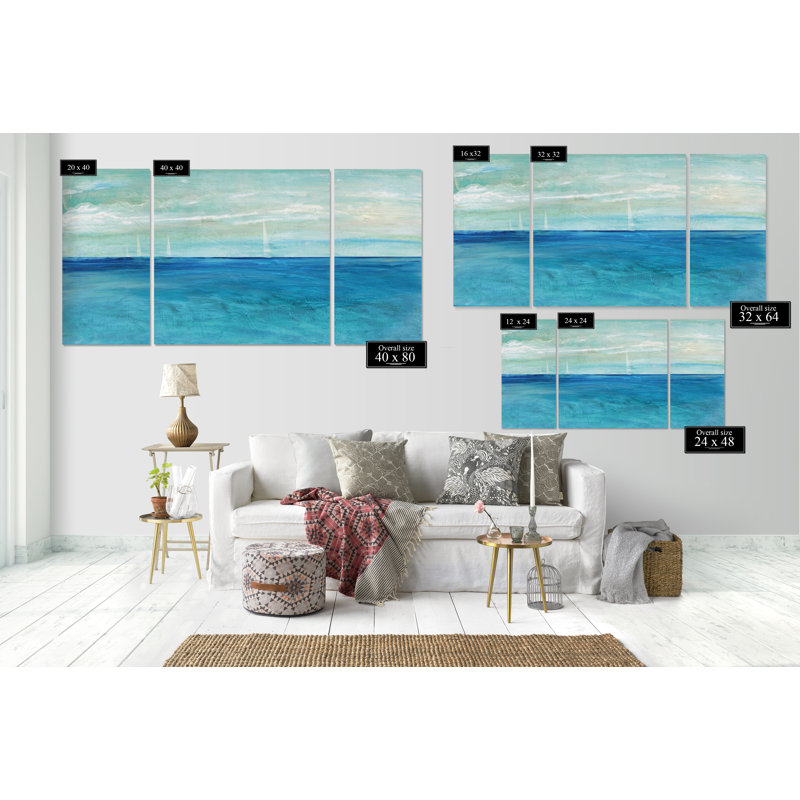 « st. maarten », reproduction d’image multi-pièces de qualité supérieure sur toile, H 24 po x l 48 po x P 1,5 po