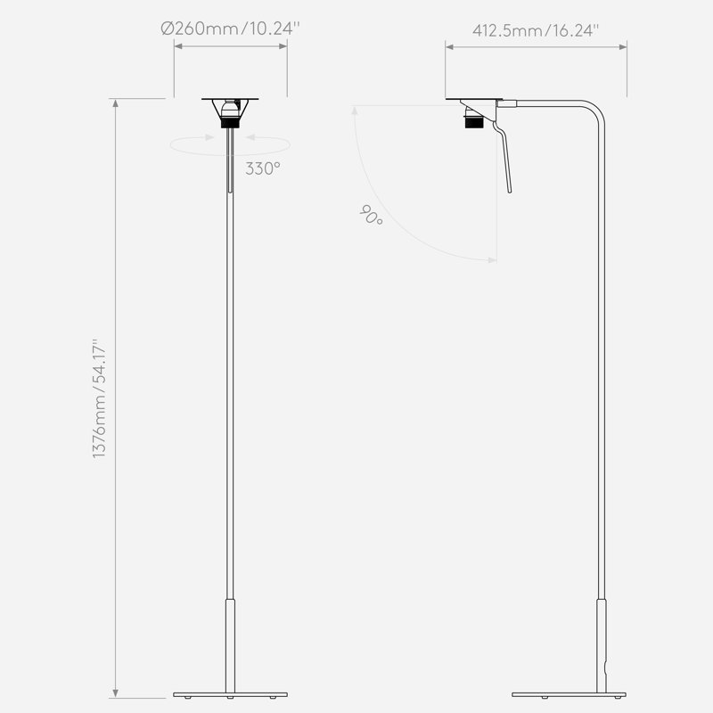 Mitsu Floor Lamp, Oyster