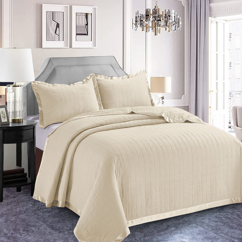 Gaila Bedspread, 240 W x 250 cm, Beige