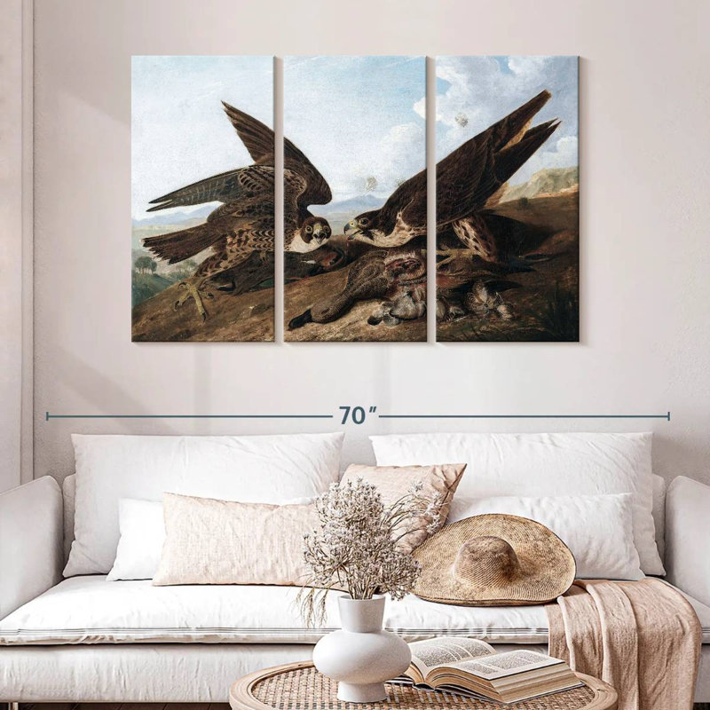 Brampt Peregrine Falcons, 32" H x 50" W