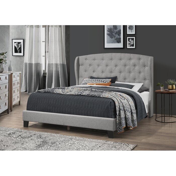 Three Posts™ Lilianna Upholstered Wingback Bed & Reviews | Wayfair