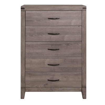 Commode de chambre à coucher 1 pièce avec 5 rivets de coin en mélamine et stratifiés en métal