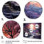 Impression sur toile «Purple Forest Winters Papercut»-237861672-237861664
