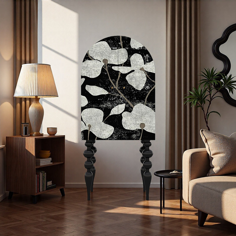 Armoire de rangement en bois massif pour chambre à coucher, Noir
