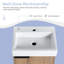Ensemble de meuble-lavabo flottant simple 18 po avec plateau en céramique Hanin