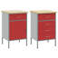 Set Of 2 Steel, 2X Cabinet-1360443482