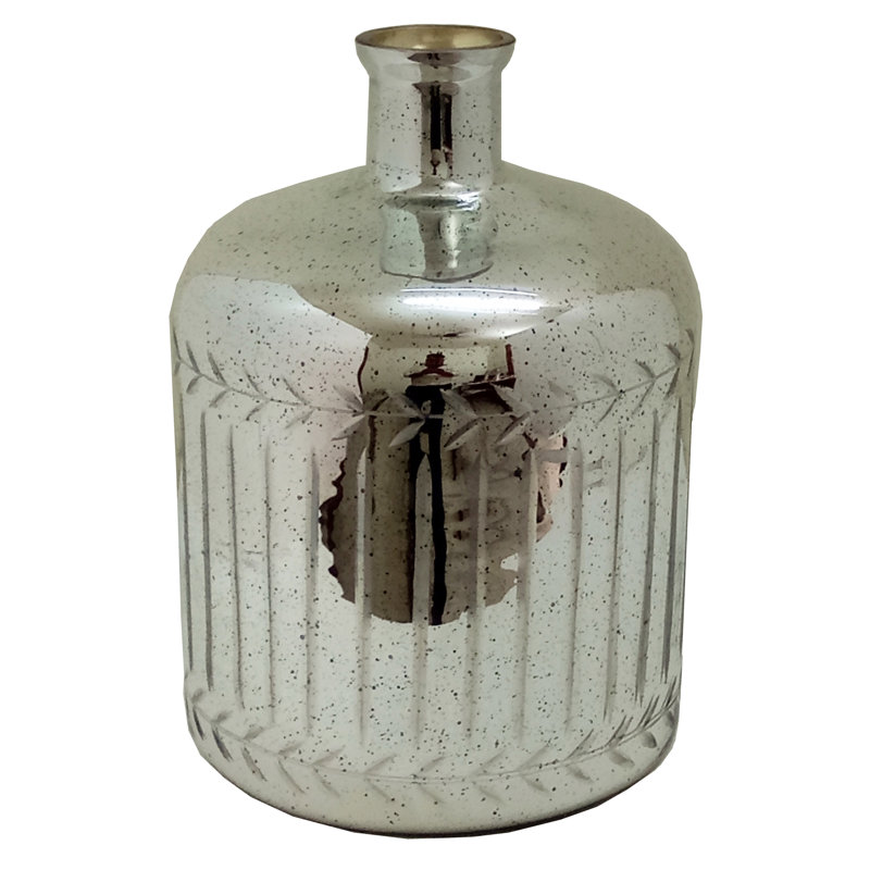 Vase de table en verre Kami, H 13,8 po x l 11,8 po x P 11,8 po