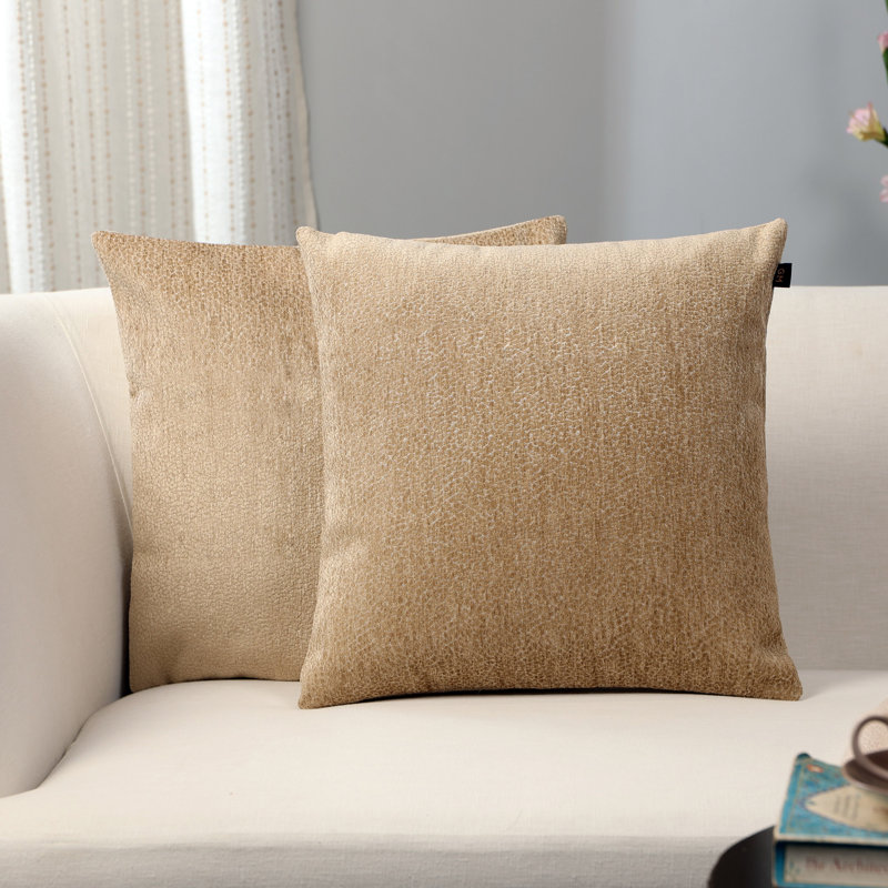 Housse de coussin pebble jacquard (ensemble de 2), H 18 po x l 18 po, Galet beige