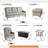 10- Person Rattan Outdoor Seating Group With Swivel Rockers and Fire Pit Table-1994947310