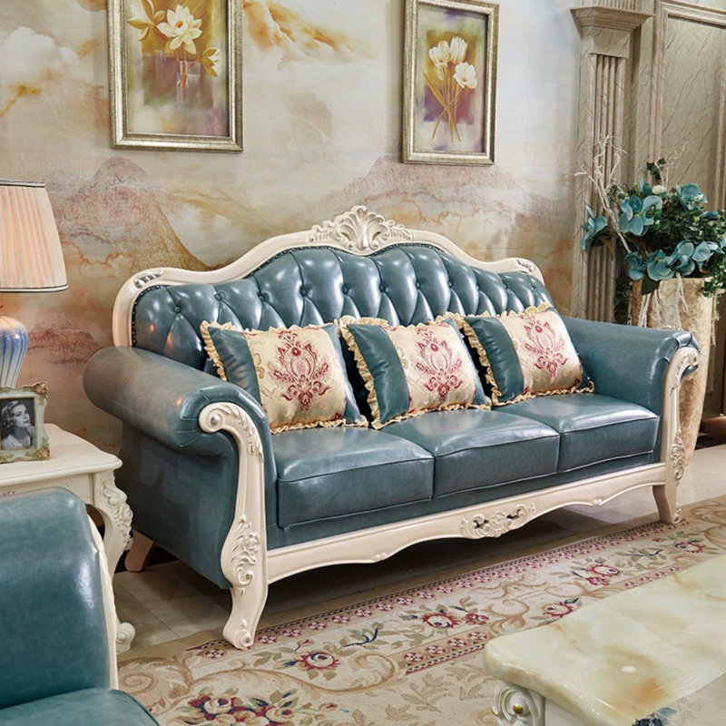 Modern Simple Creative Sofa, White, Blue