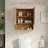 Modern 26" Golden Oak Wall-Mounted Striped Bathroom Cabinet