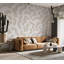 Murale abstraite pelez et collez - formes organiques beiges-1250844399