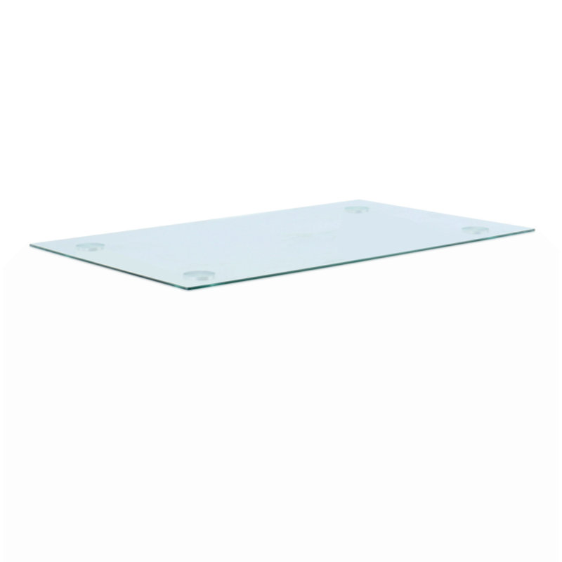 Accessoires de table rectangulaire moderne en verre, comptoir en verre (Dia1300 * 800 * 8MM)