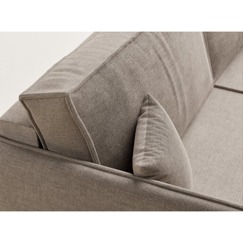 3 Seater Reclining Sofa, Brown Grey Polyester/Chenille