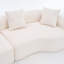 Canapé courbé désossé, canapé modulaire à compression de 110 po, blanc haute densité, canapé-lit pour salon, salon, appartement, chenille-1737153048