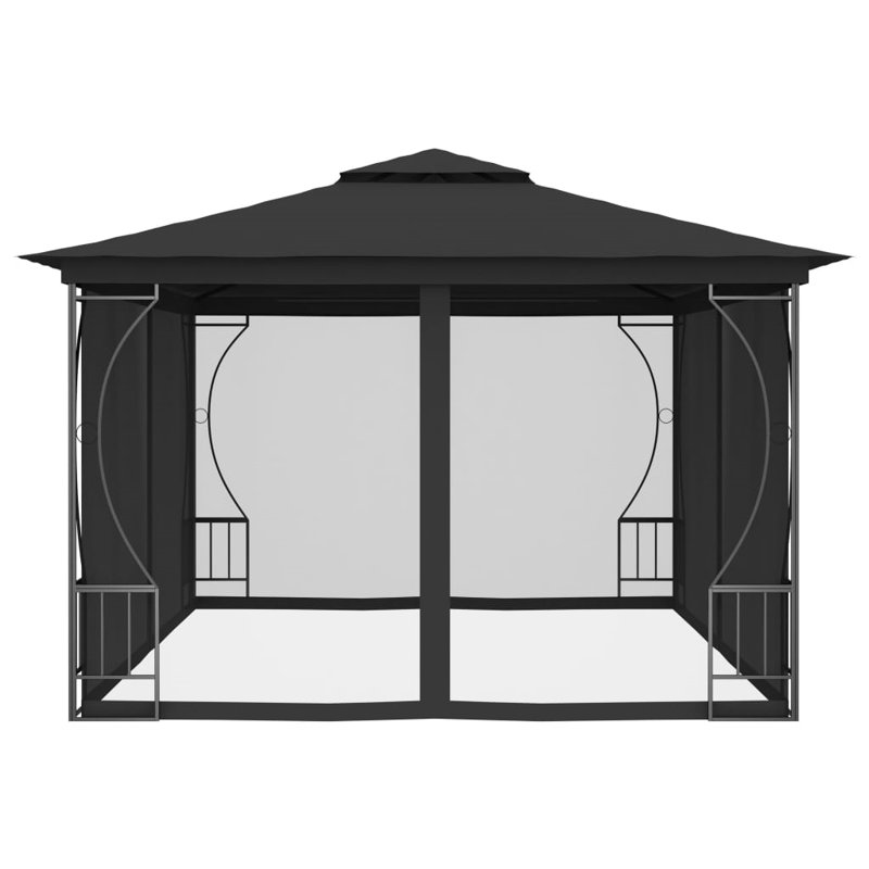 Armelle 4m x 3m Steel Patio Gazebo, Anthracite