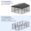Grand parc d'extérieur pour chien 10 x 10 x 5,6 pi-115999107