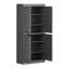 Armoire de cuisine haute 100% en bois massif avec portes Bryani, tablettes réglables, armoire de rangement modulaire, l 32 po x H 71,5 po-392192365