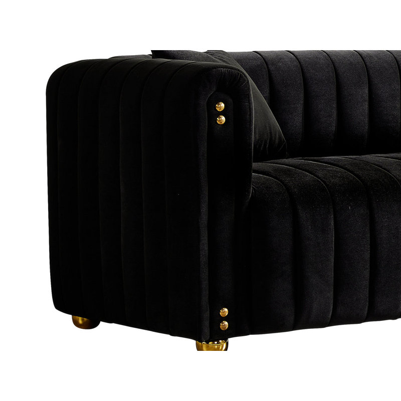 Canapé touffeté en velours 80,06 po Ber