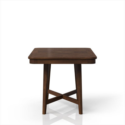 Cherry Finish Dining Table Seats Four in Small Spaces with Solid Wood Construction and Mid-Century Style