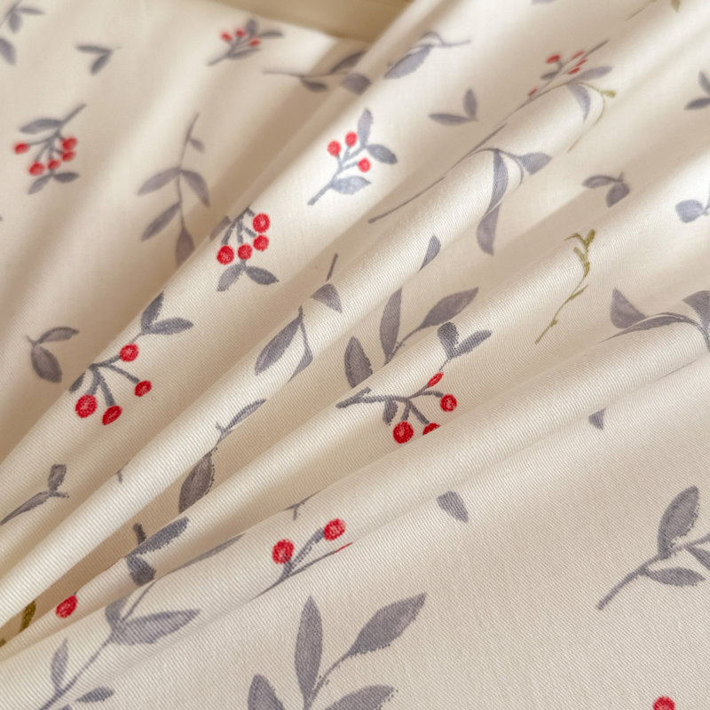 Microfiber Floral Print Comforter Set, Queen Comforter + 2 Pillowcases