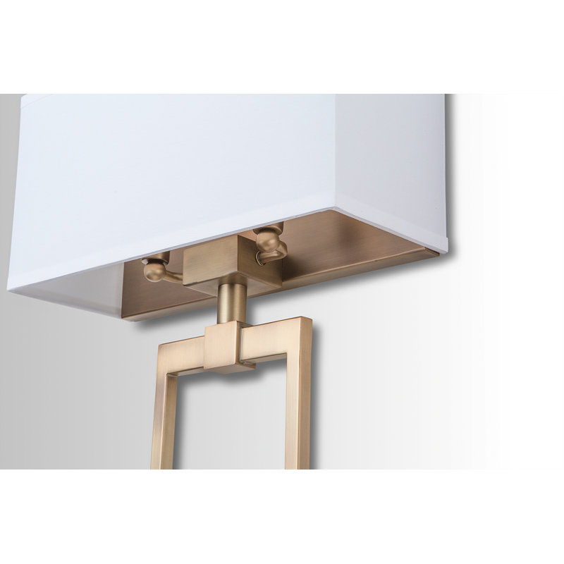 Plafonnier encastré à 2 lumières à intensité variable , Laiton vieilli